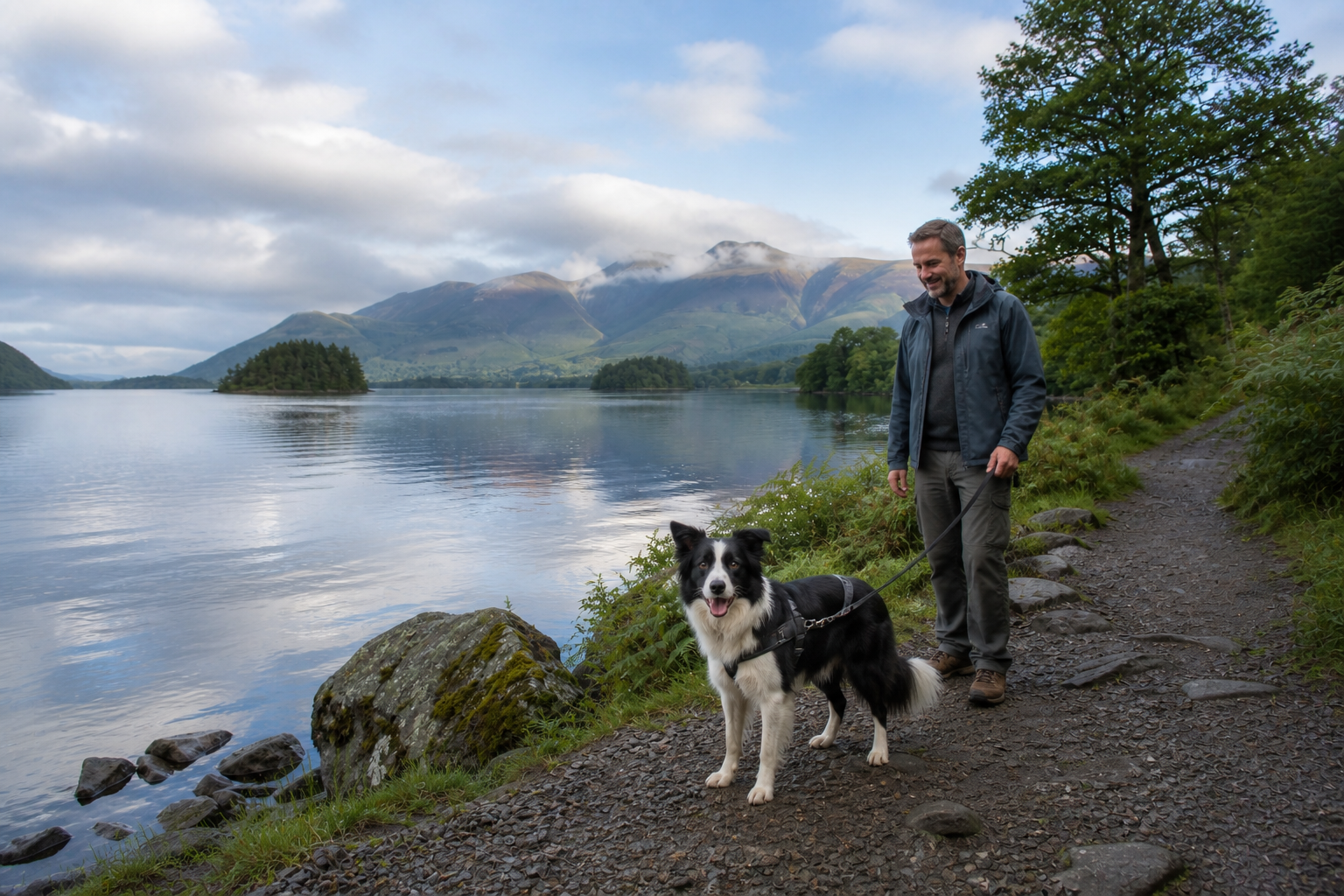 A dog enjoying Keswick & Borrowdale